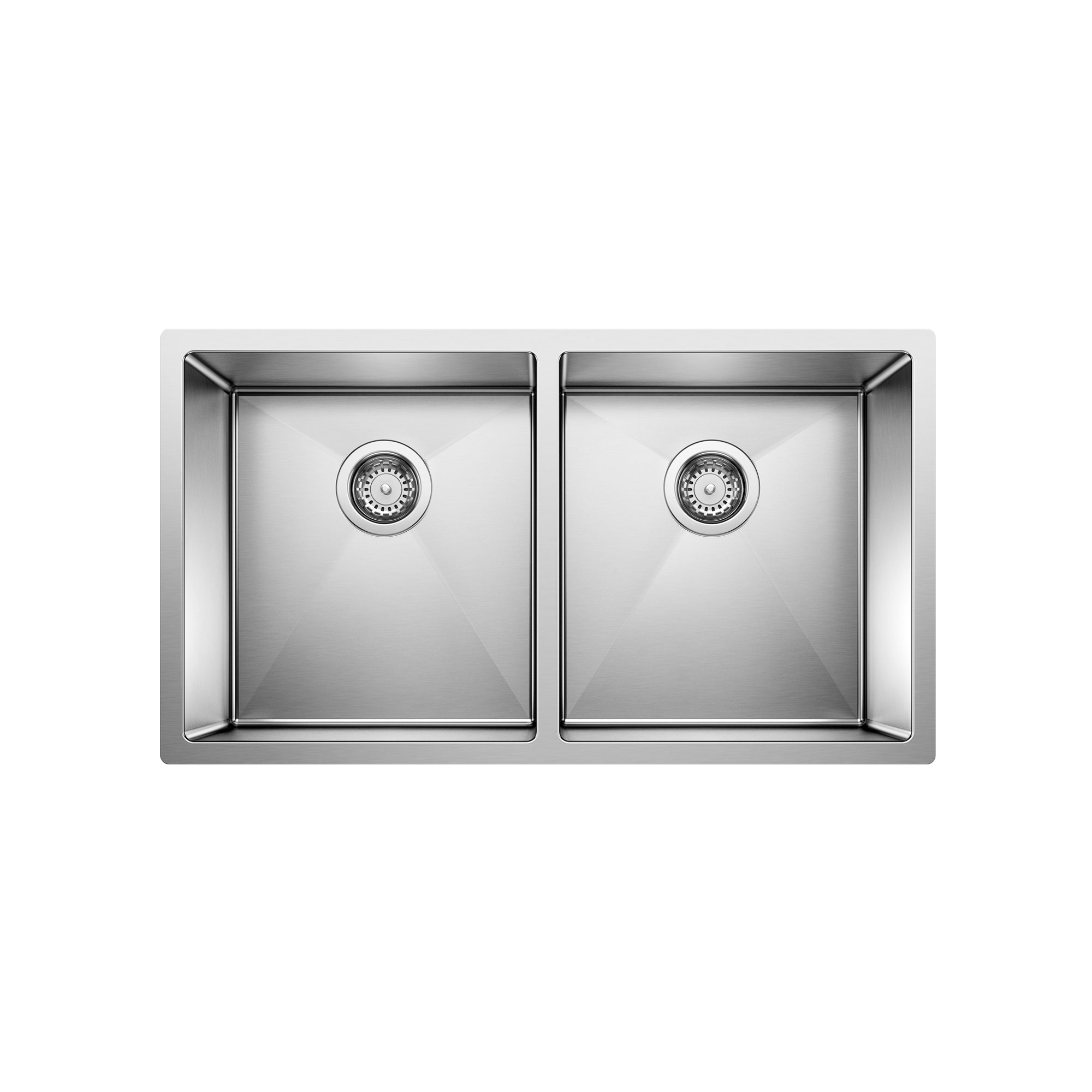 Blanco 400452- RADIUS 10 U 2 Double Bowl, STEELART® Stainless Steel - FaucetExpress.ca
