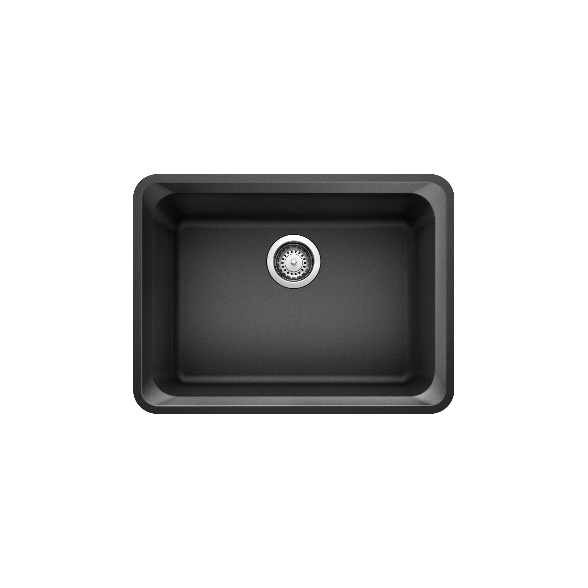 Blanco 400492- VISION U 1 Undermount Kitchen Sink, SILGRANIT®, Anthracite - FaucetExpress.ca