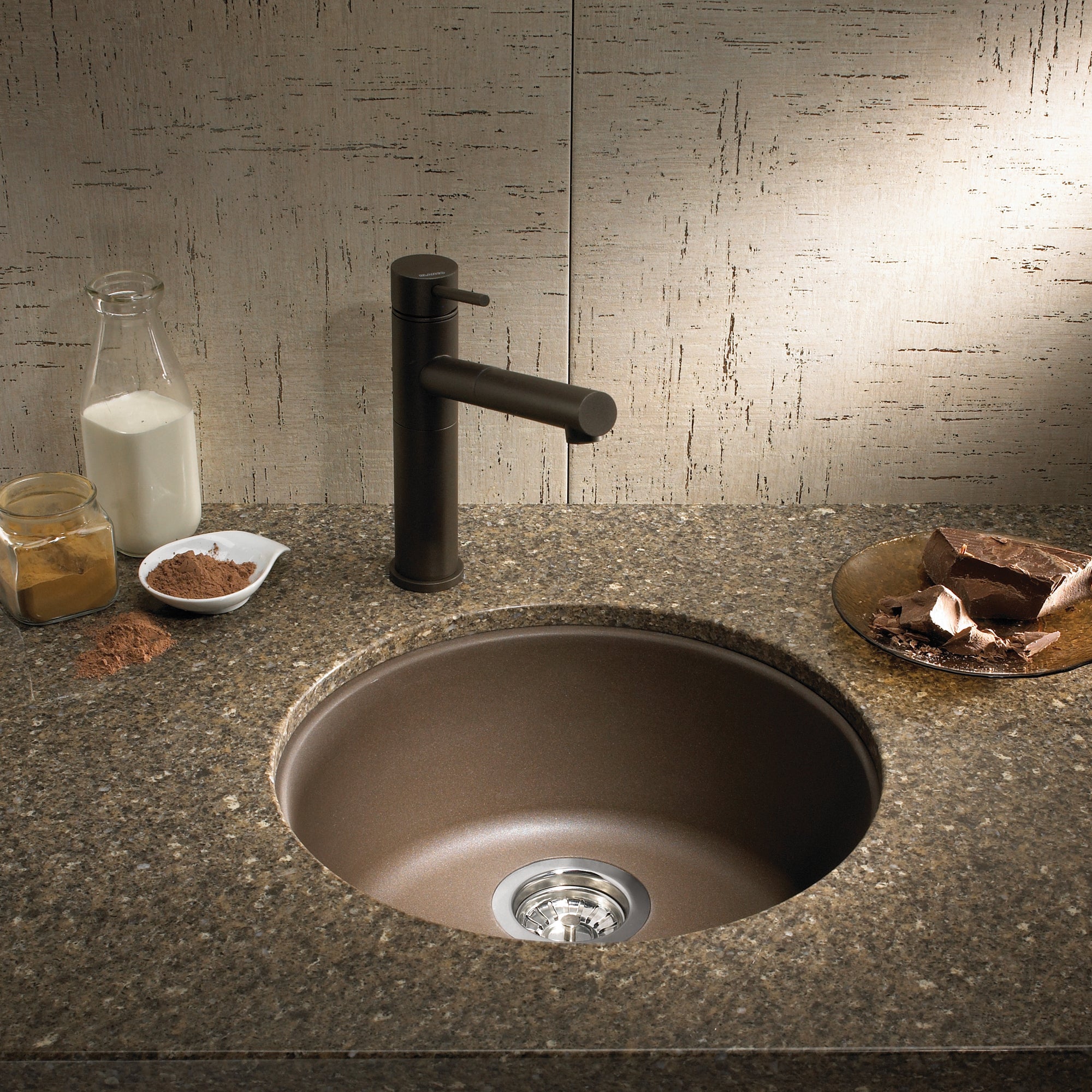 Blanco 400871- BLANCORONDO Bar/Prep Drop-in sink, SILGRANIT®, Café - FaucetExpress.ca