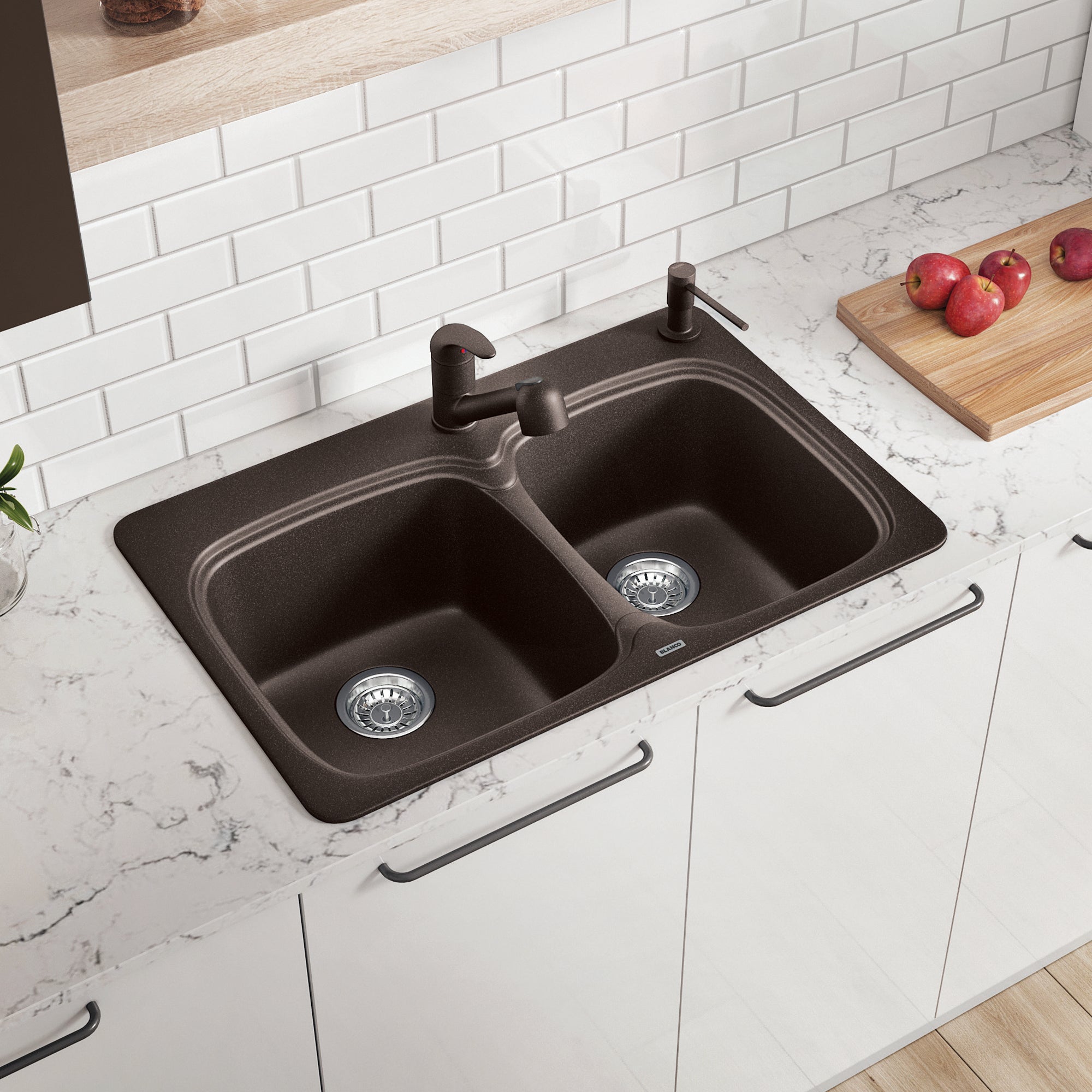 Blanco 400911- VIENNA 210 Drop-in Kitchen Sink, SILGRANIT®, Café - FaucetExpress.ca