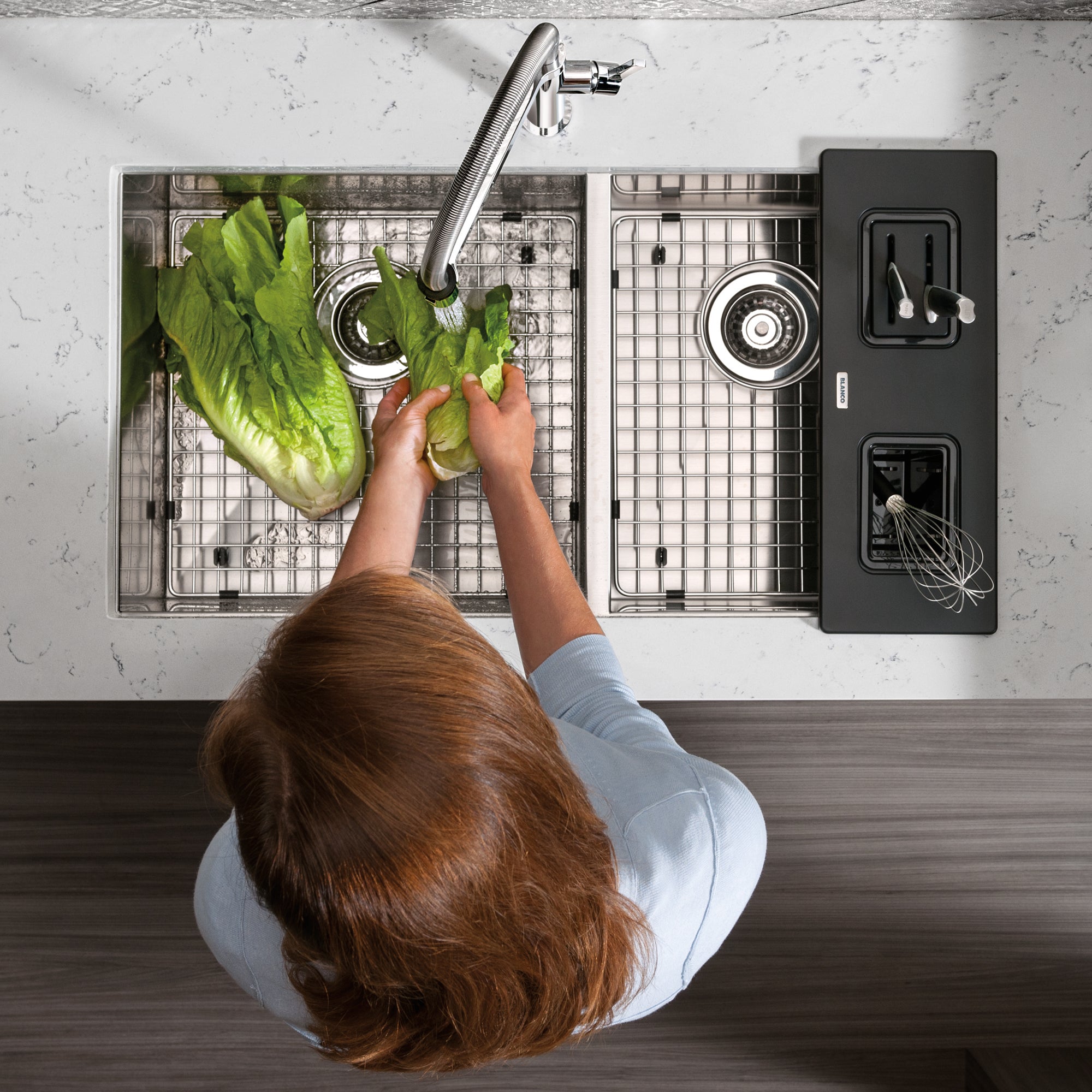 Blanco 401244- QUATRUS U 1 ¾ Undermount Kitchen Sink, Stainless Steel - FaucetExpress.ca