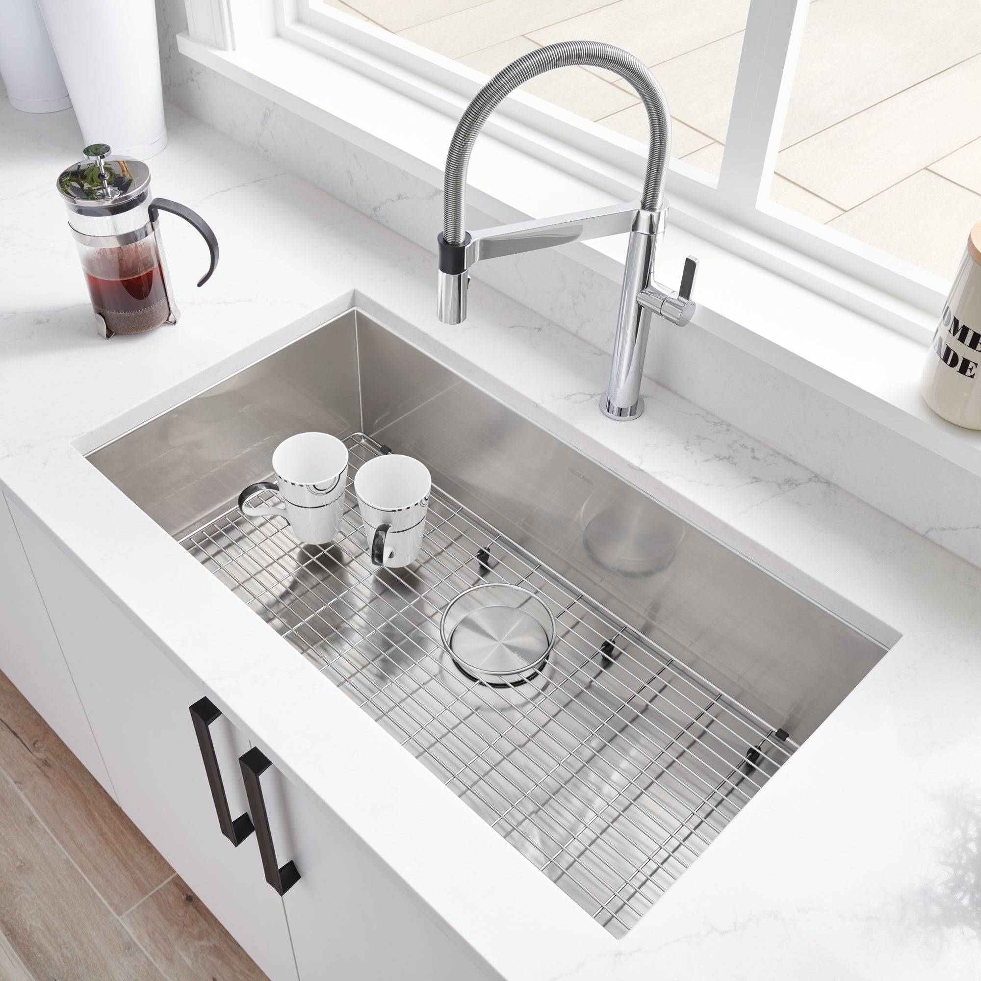 Blanco 401248- QUATRUS U Super Single Undermount Sink, Stainless Steel - FaucetExpress.ca
