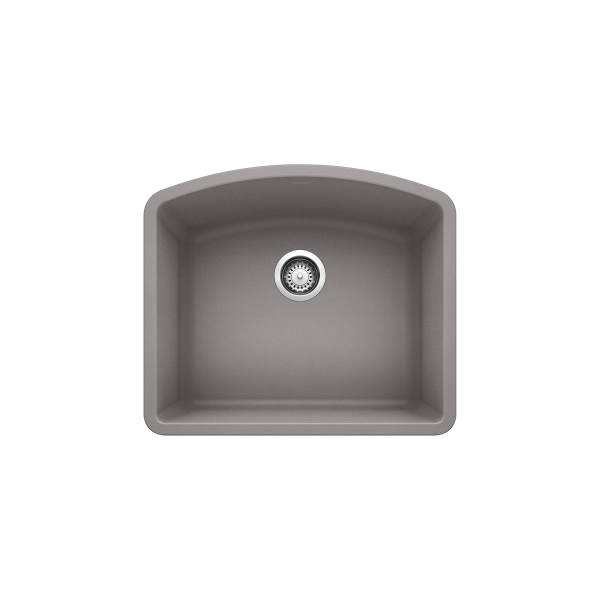 Blanco 401658- DIAMOND U 1 Undermount Sink, SILGRANIT, Metallic Gray - FaucetExpress.ca