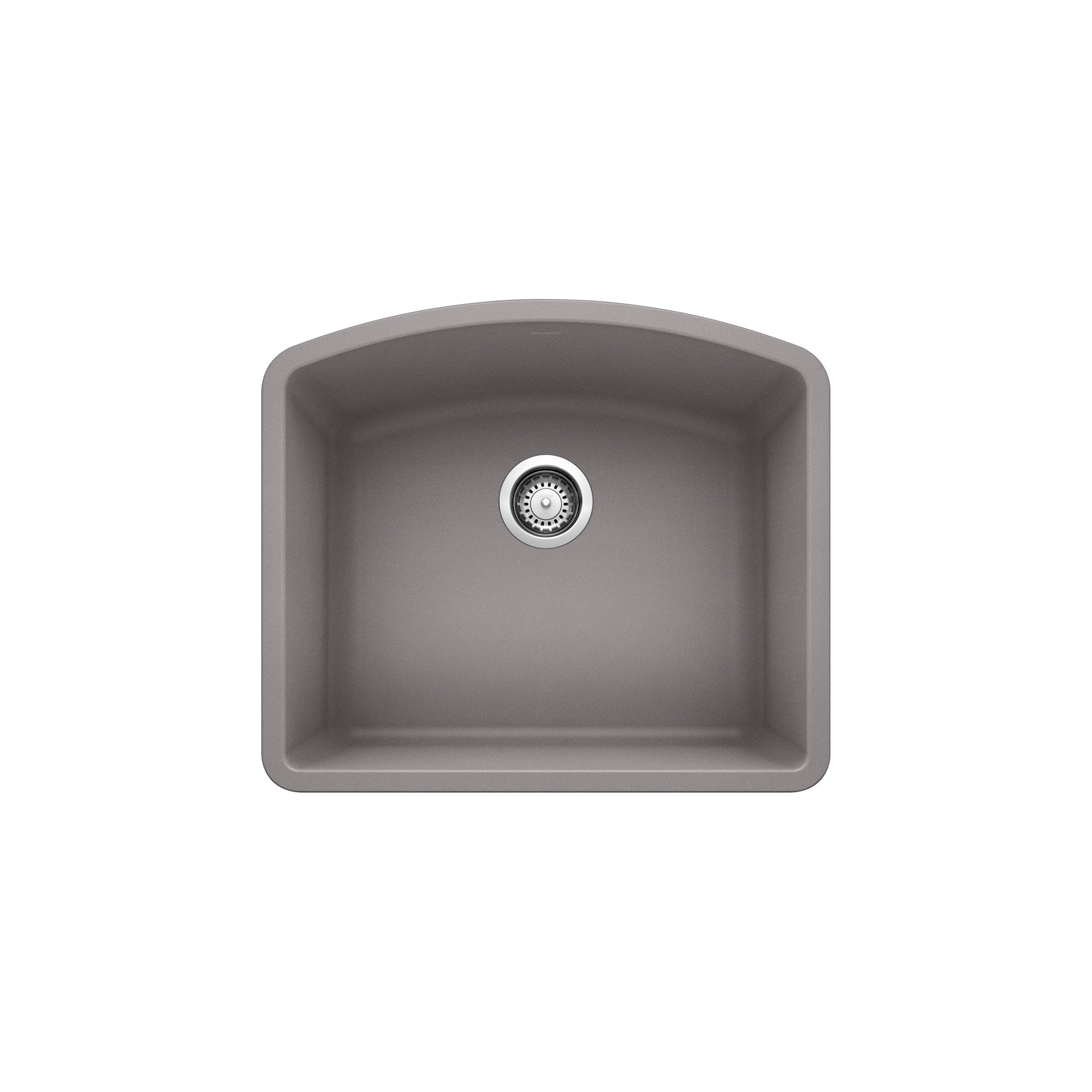 Blanco 401658- DIAMOND U 1 Undermount Sink, SILGRANIT, Metallic Gray - FaucetExpress.ca