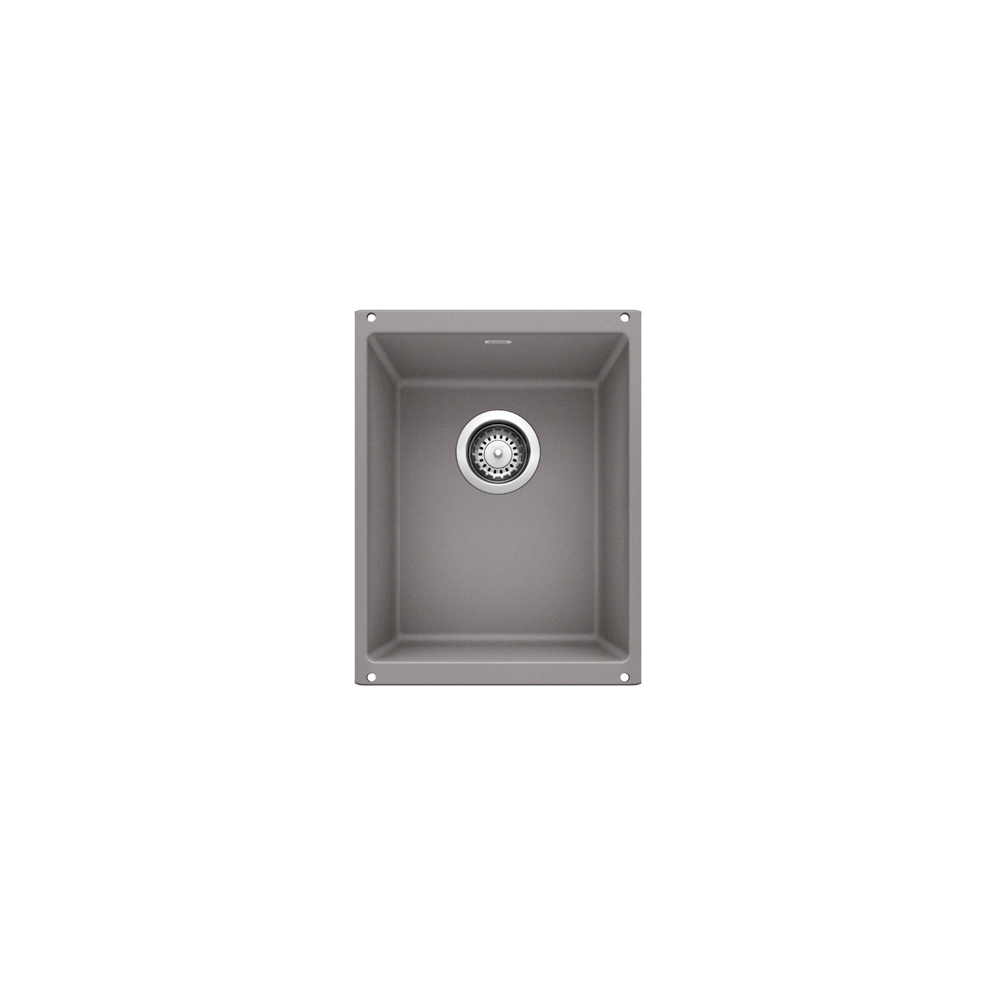 Blanco 401679- PRECIS U ¾ Bar/Prep Sink, SILGRANIT®, Metallic Gray - FaucetExpress.ca