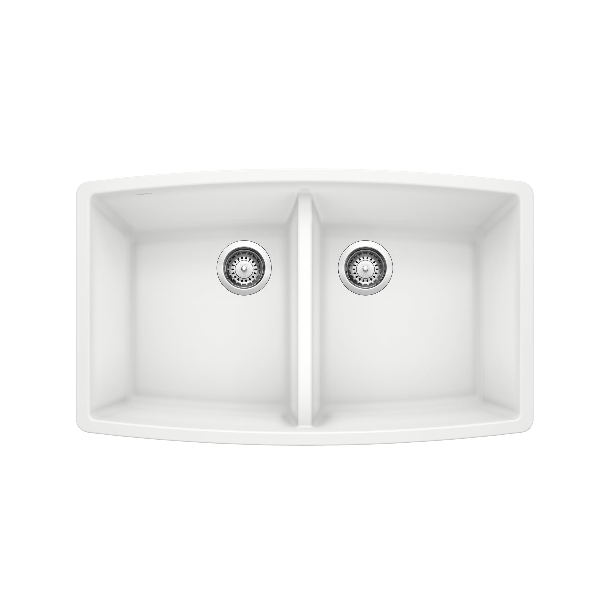 Blanco 401713- PERFORMA U 2 Undermount Kitchen Sink, SILGRANIT, White - FaucetExpress.ca