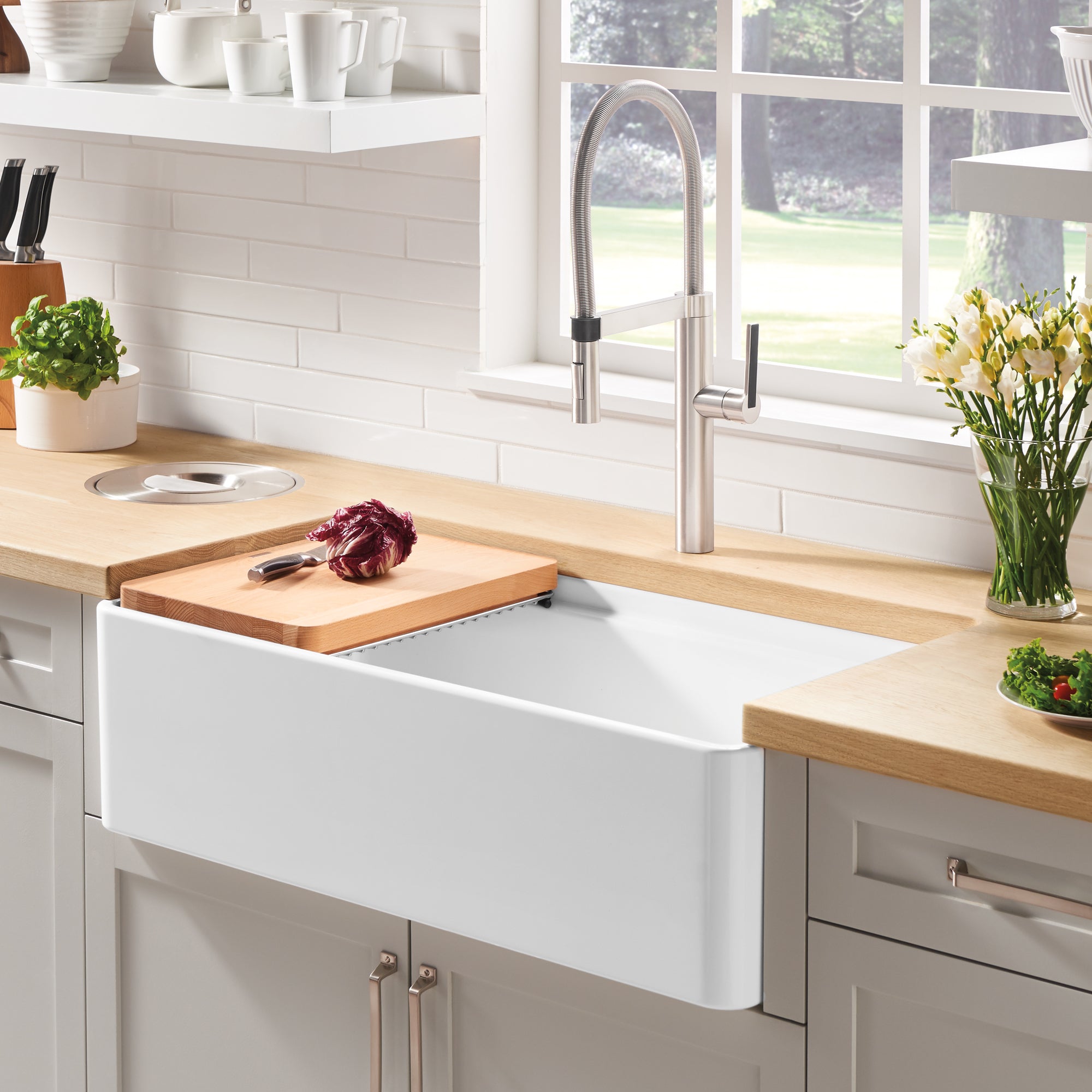 Blanco 401808- PROFINA 36" Farmhouse Kitchen Sink, Fireclay, Ceramic White - FaucetExpress.ca