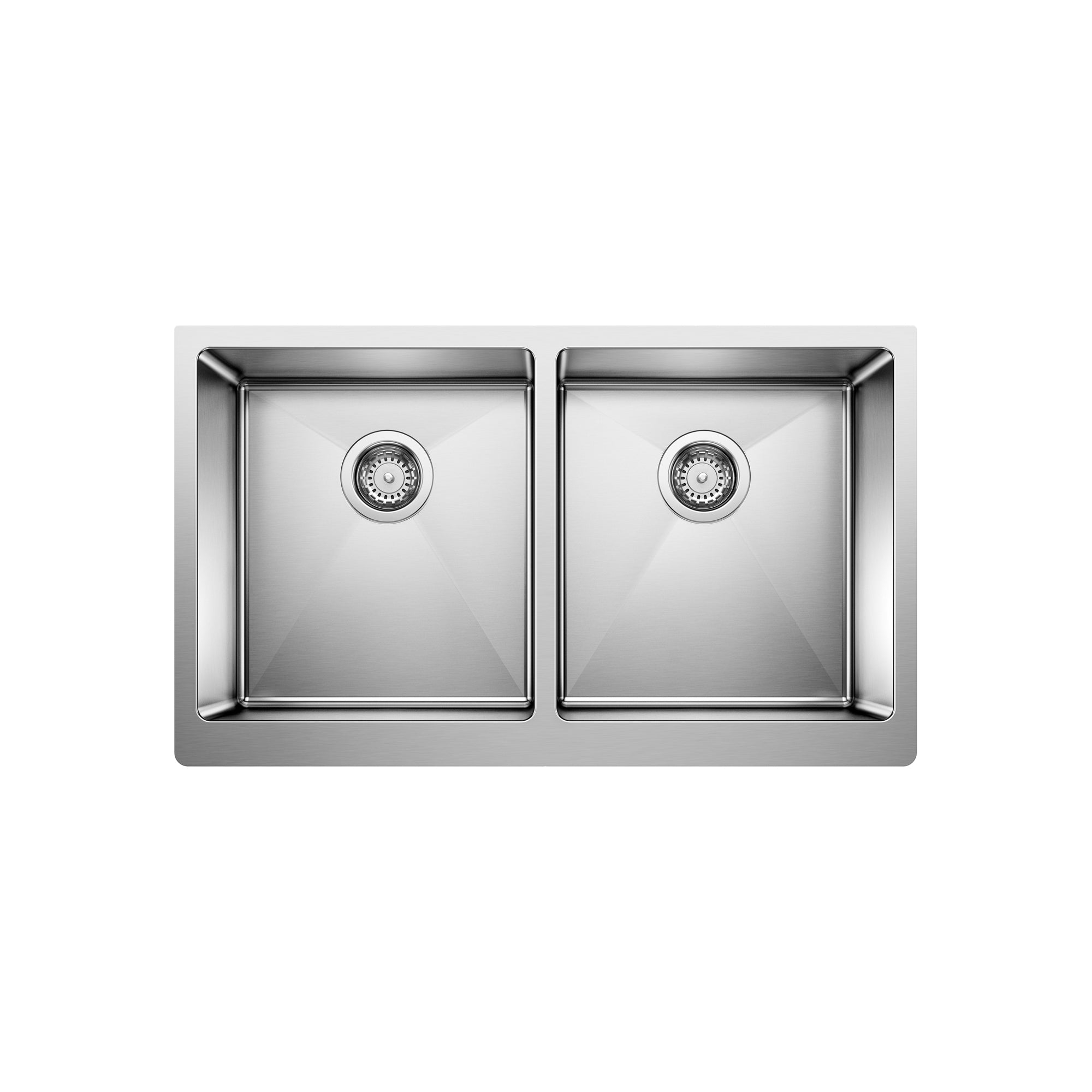 Blanco 401867- QUATRUS R15 U 2 Farmhouse Kitchen Sink, Stainless Steel - FaucetExpress.ca
