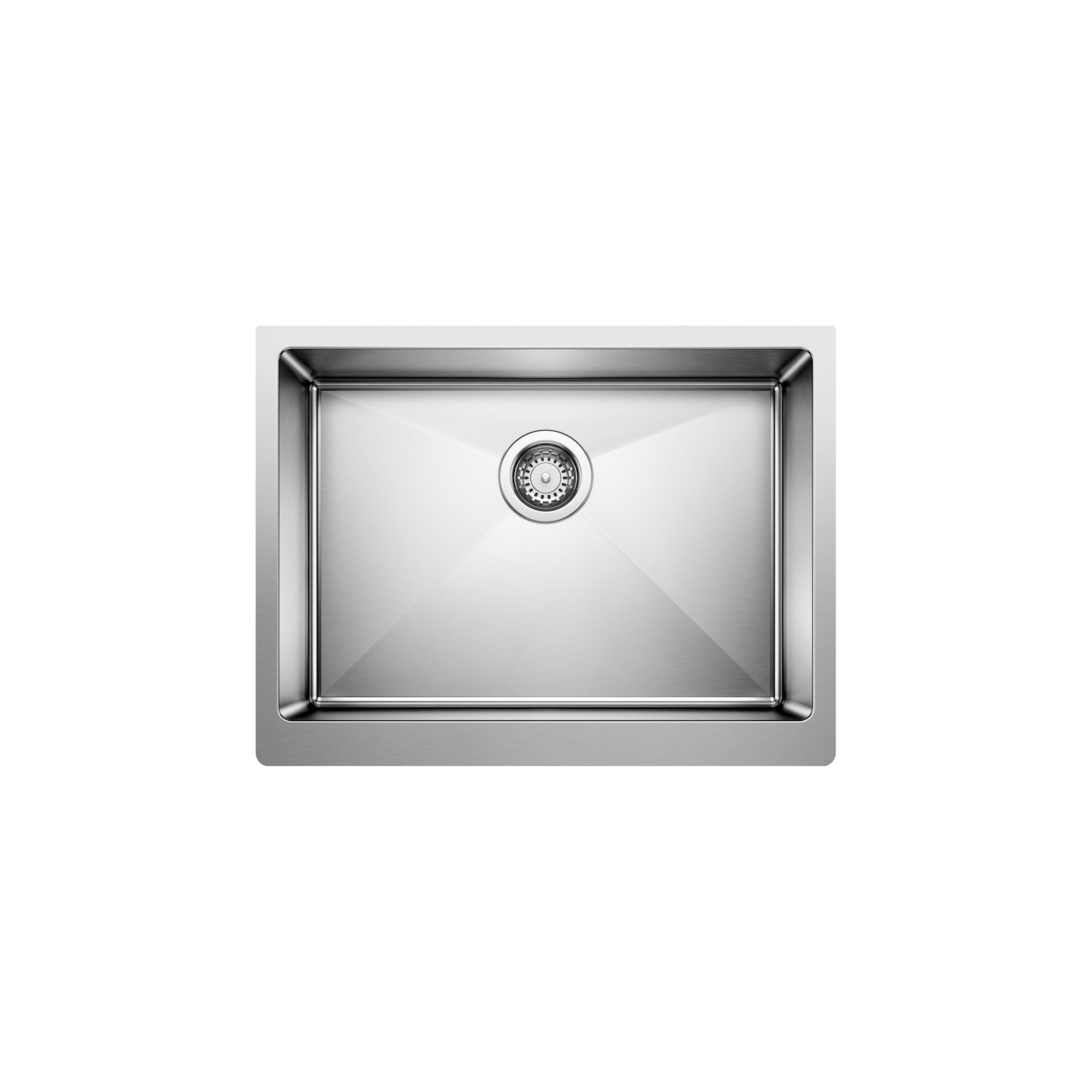 Blanco 401869- QUATRUS R15 U 1 Medium Farmhouse Sink, Stainless Steel - FaucetExpress.ca