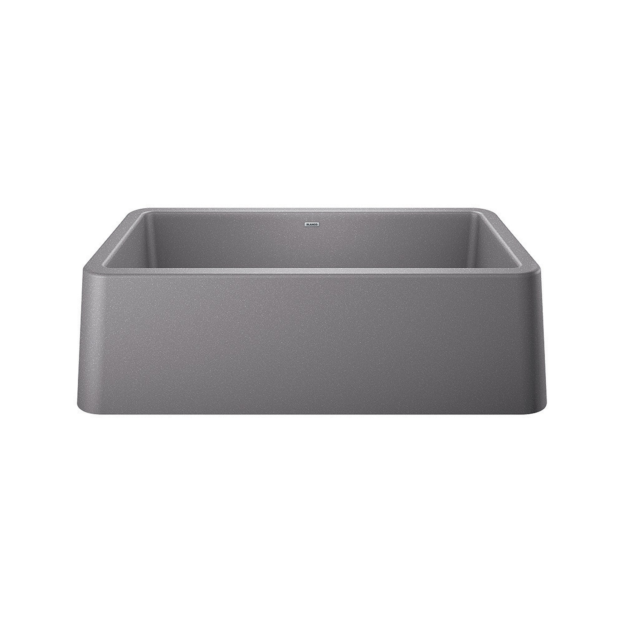 Blanco 401874- IKON 33 Farmhouse Kitchen Sink, SILGRANIT®, Metallic Gray - FaucetExpress.ca