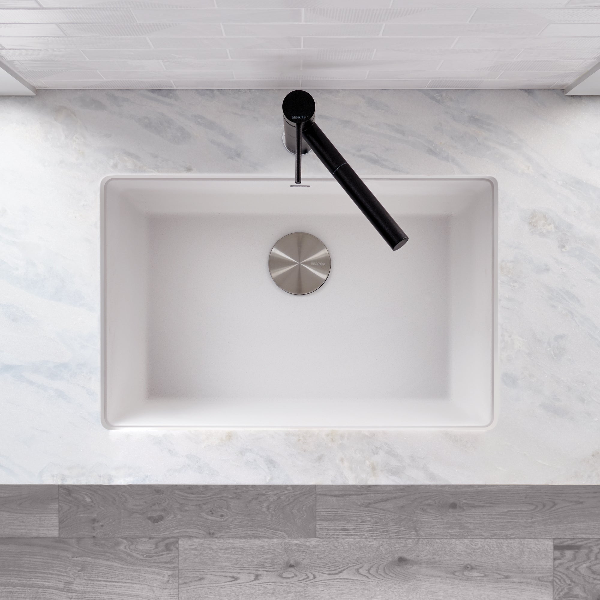 Blanco 401894- PRECIS U Single 27 Undermount Sink, SILGRANIT®, White - FaucetExpress.ca