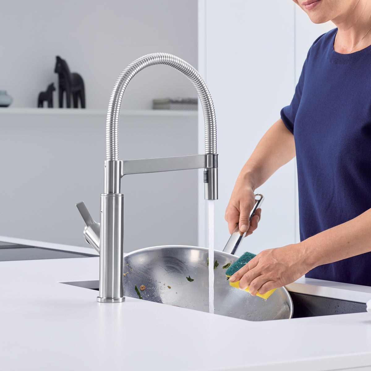 Blanco 401993- SOLENTA SENSO Hands-Free Sensor Faucet, Stainless Finish - FaucetExpress.ca