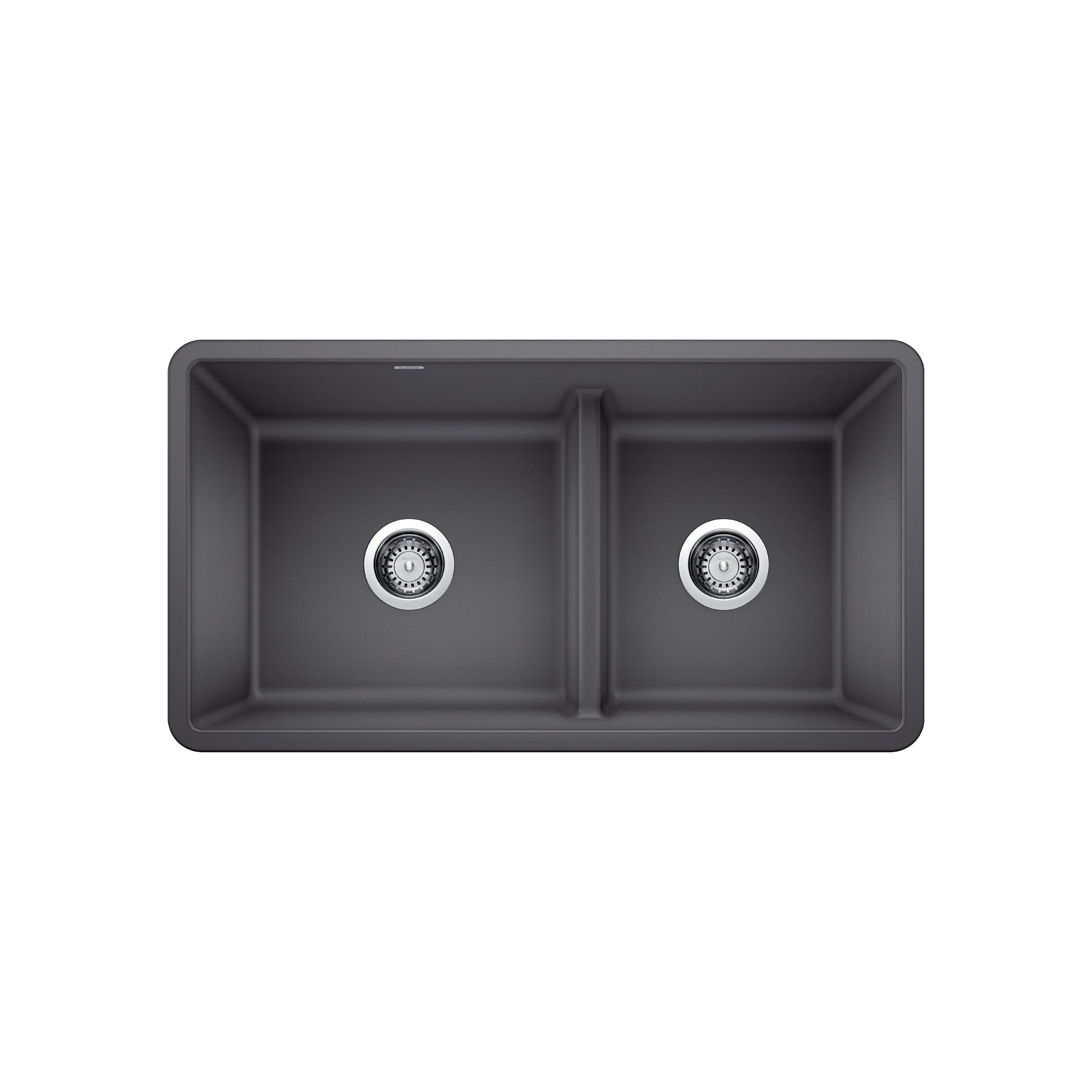 Blanco 402067- PRECIS U 1 Low Divide Undermount Sink, SILGRANIT, Cinder - FaucetExpress.ca
