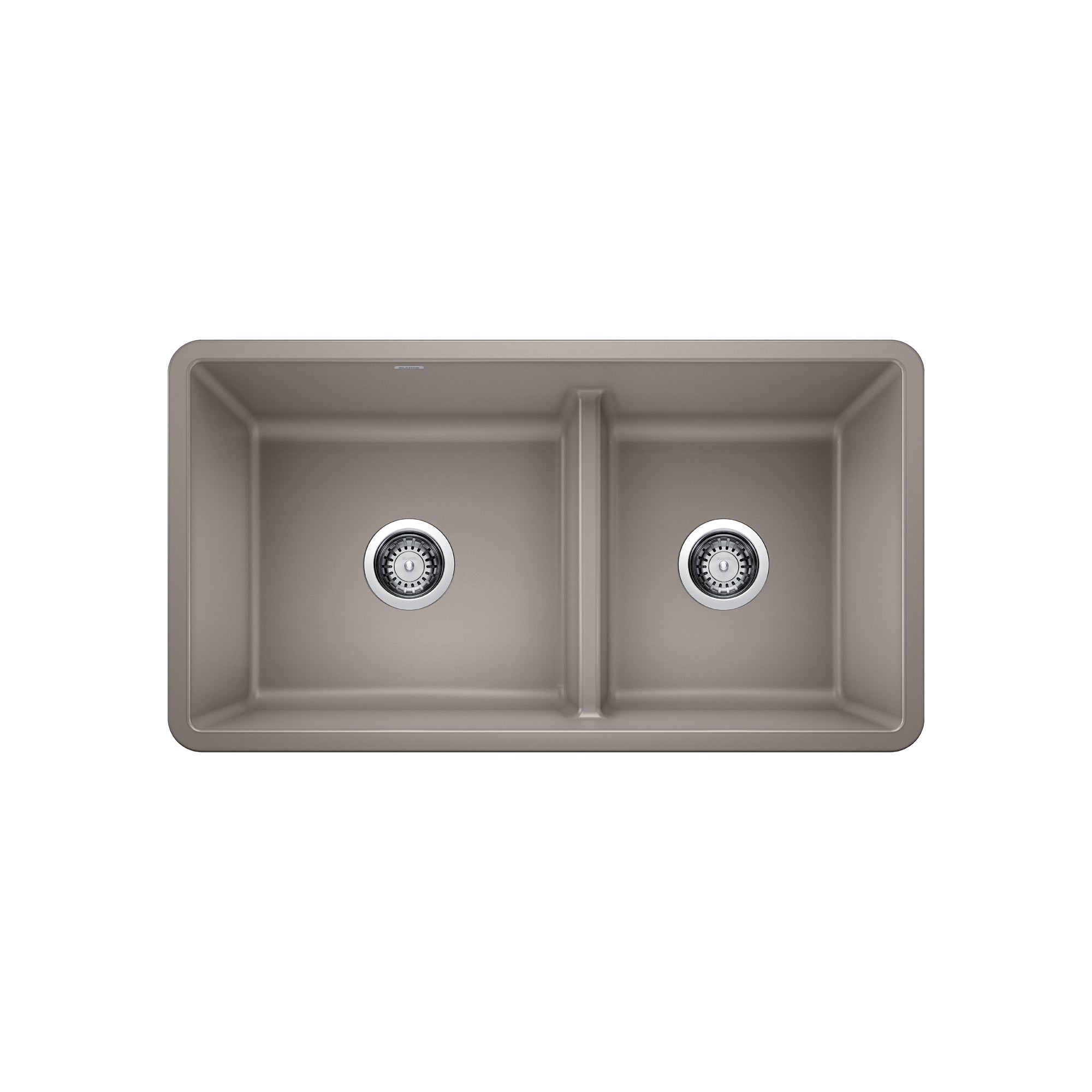 Blanco 402069- PRECIS U 1 Low Divide Undermount Sink, SILGRANIT, Truffle - FaucetExpress.ca