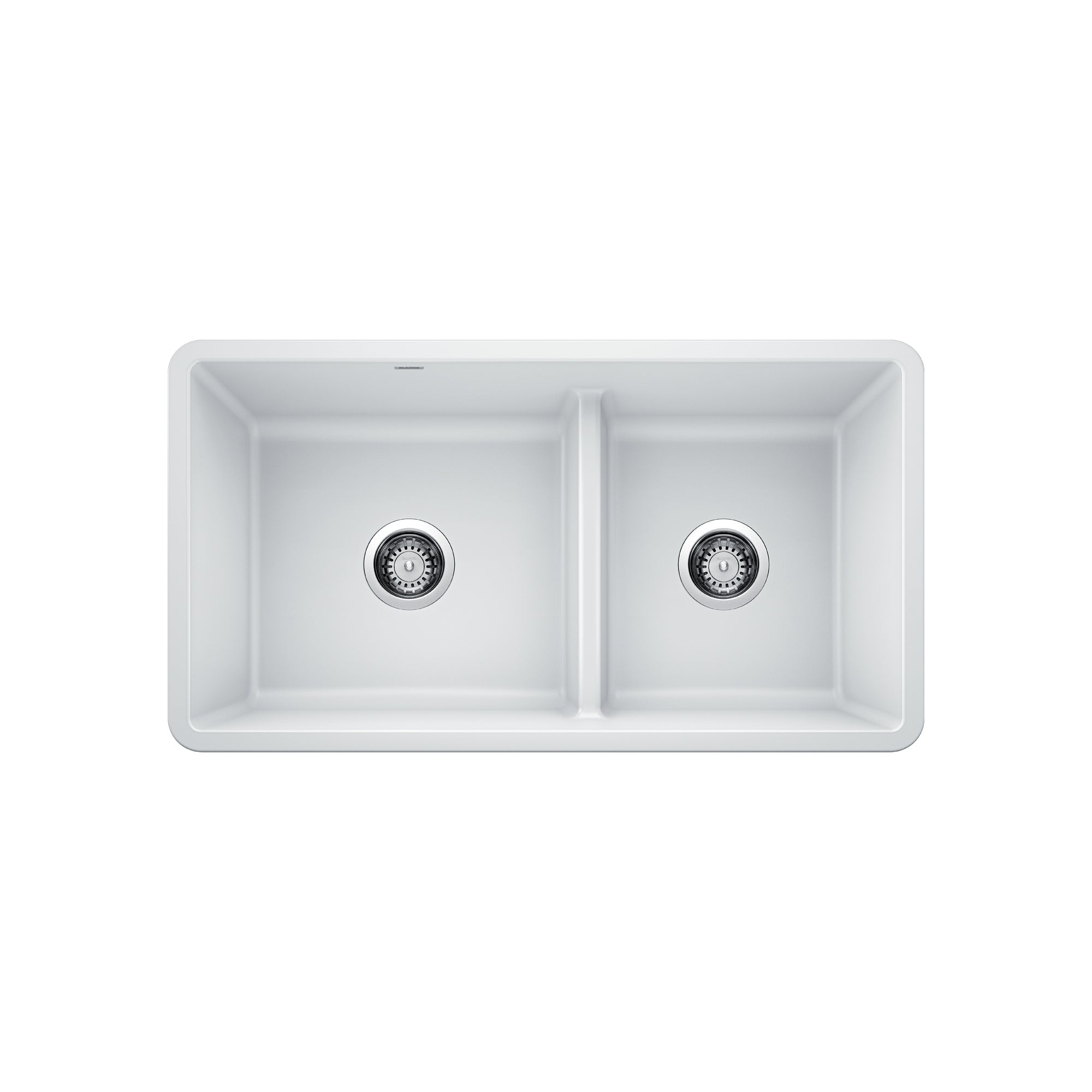 Blanco 402071- PRECIS U 1 Low Divide Undermount Sink, SILGRANIT, White - FaucetExpress.ca
