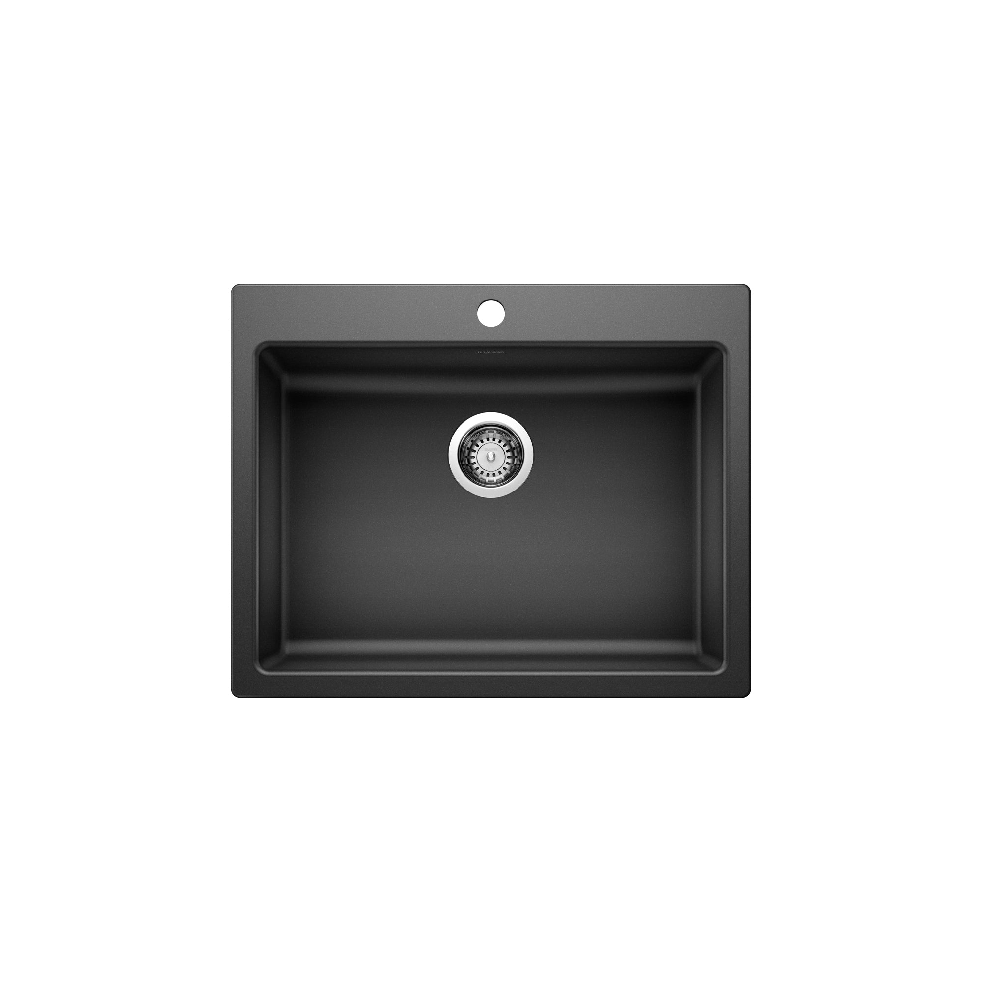 Blanco 402073- PRECIS Single 25 ADA/CSA Dual Mount, SILGRANIT, Anthracite - FaucetExpress.ca