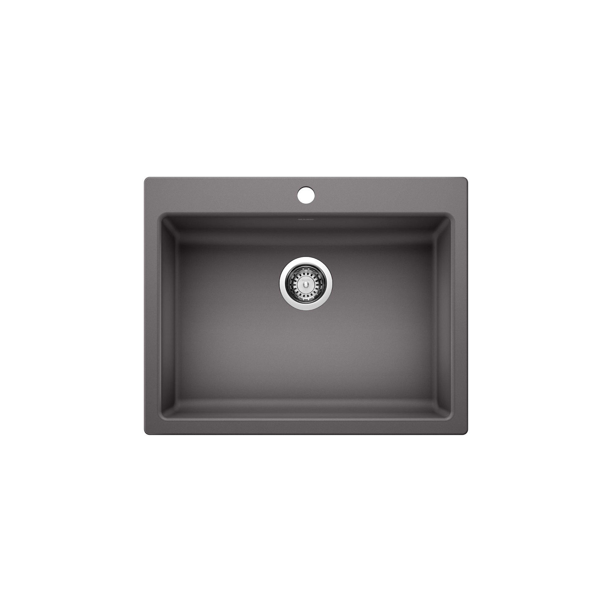 Blanco 402074- PRECIS Single 25 ADA/CSA Dual Mount, SILGRANIT, Cinder - FaucetExpress.ca