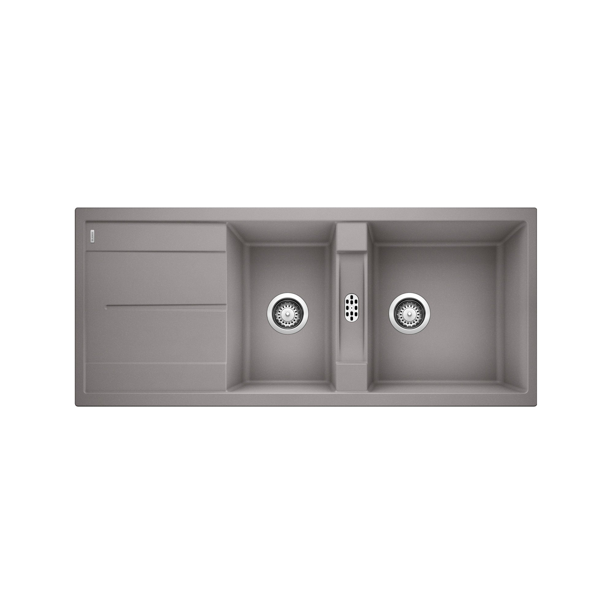 Blanco 402247- Metra 8 S, Double Bowl Drop-in Sink, Silgranit Metallic Gray - FaucetExpress.ca