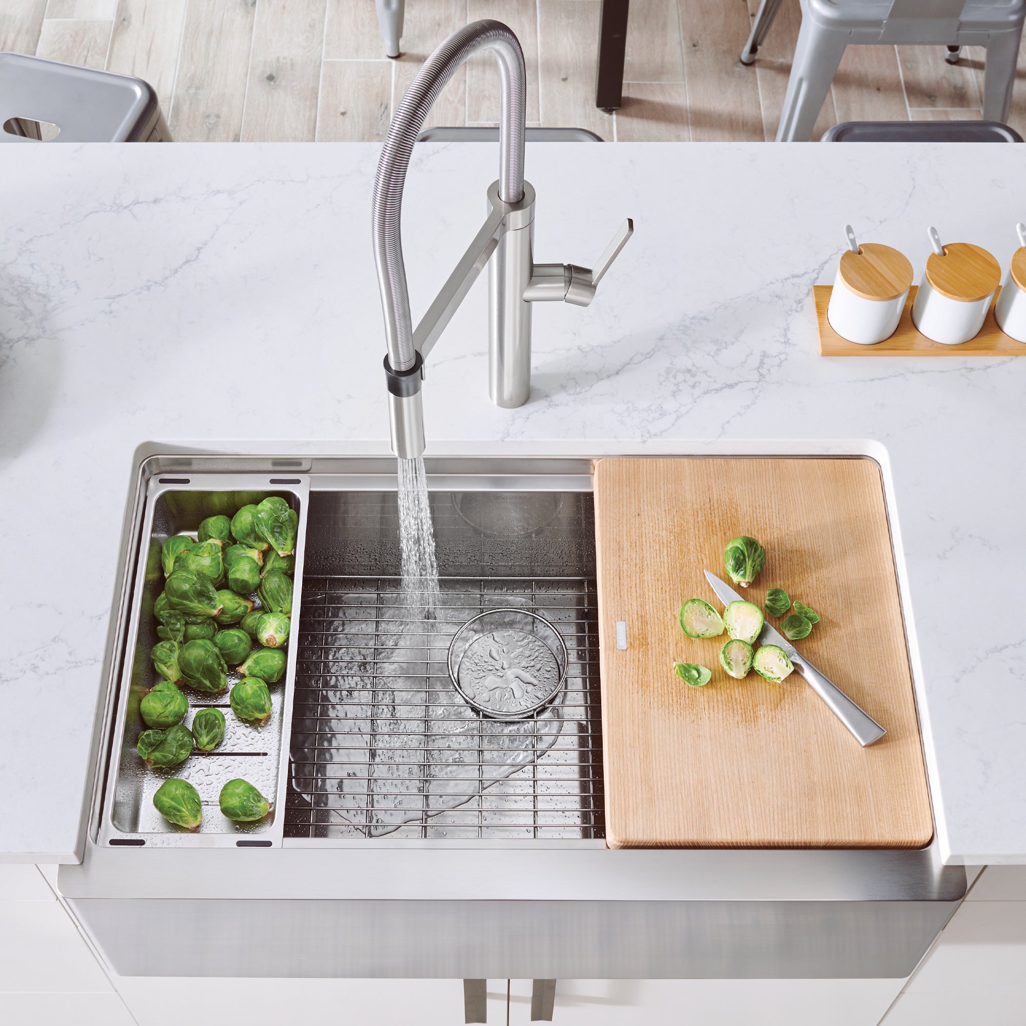 Blanco 402255- QUATRUS Sink Grid, Stainless Steel - FaucetExpress.ca