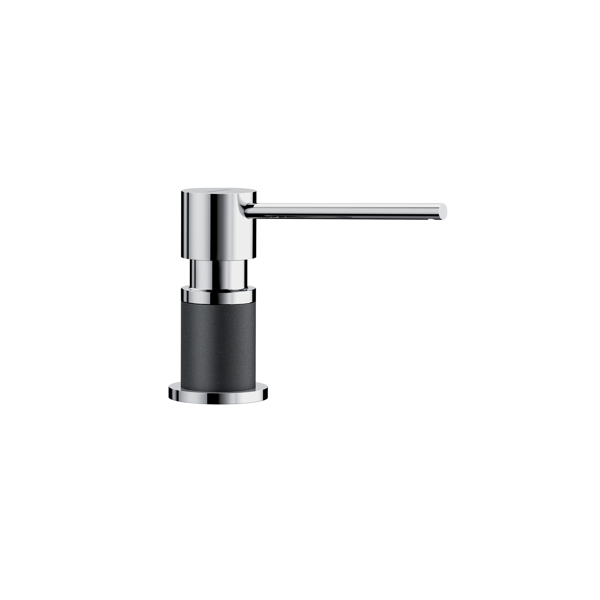 Blanco 402300- LATO soap dispenser, Chrome/Anthracite - FaucetExpress.ca