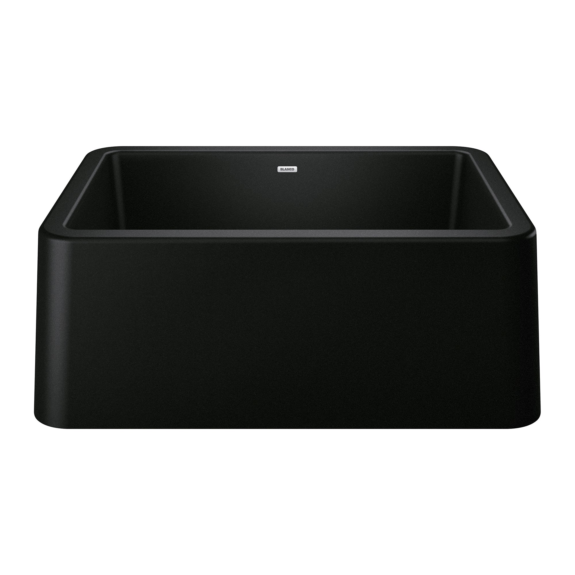 Blanco 402642- IKON 27, Single Farmhouse Kitchen Sink, SILGRANIT Coal Black - FaucetExpress.ca