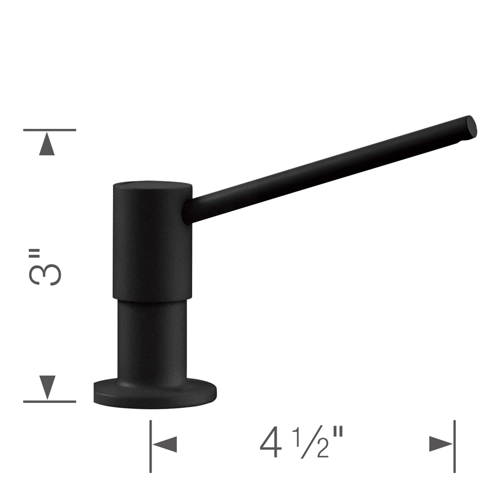 Blanco 402572- TORRE Soap Dispenser, Coal Black, (450 ml) 15 fl oz. - FaucetExpress.ca