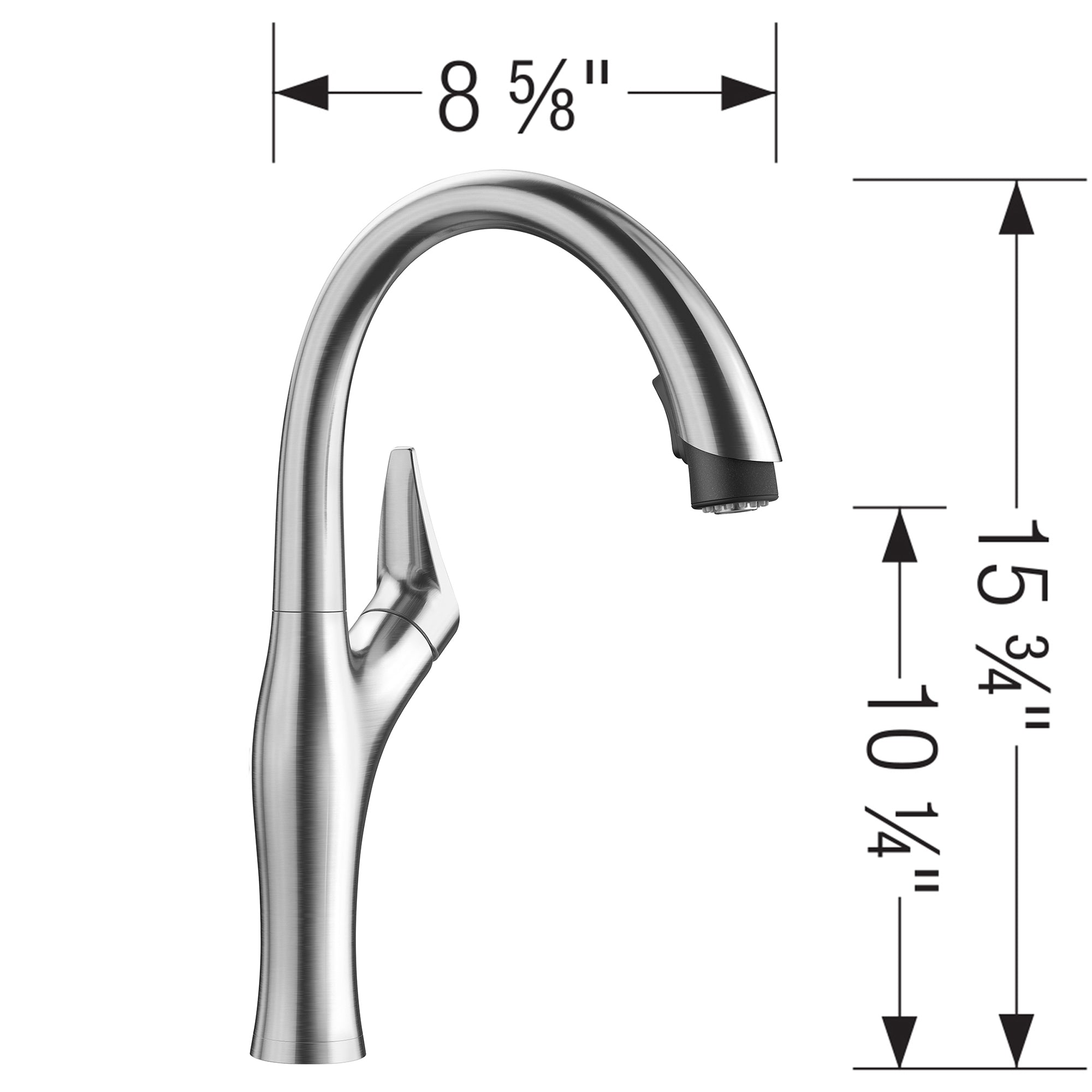 Blanco 442037- Artona Pull Down 1.5 Gpm, Pvd Steel - FaucetExpress.ca