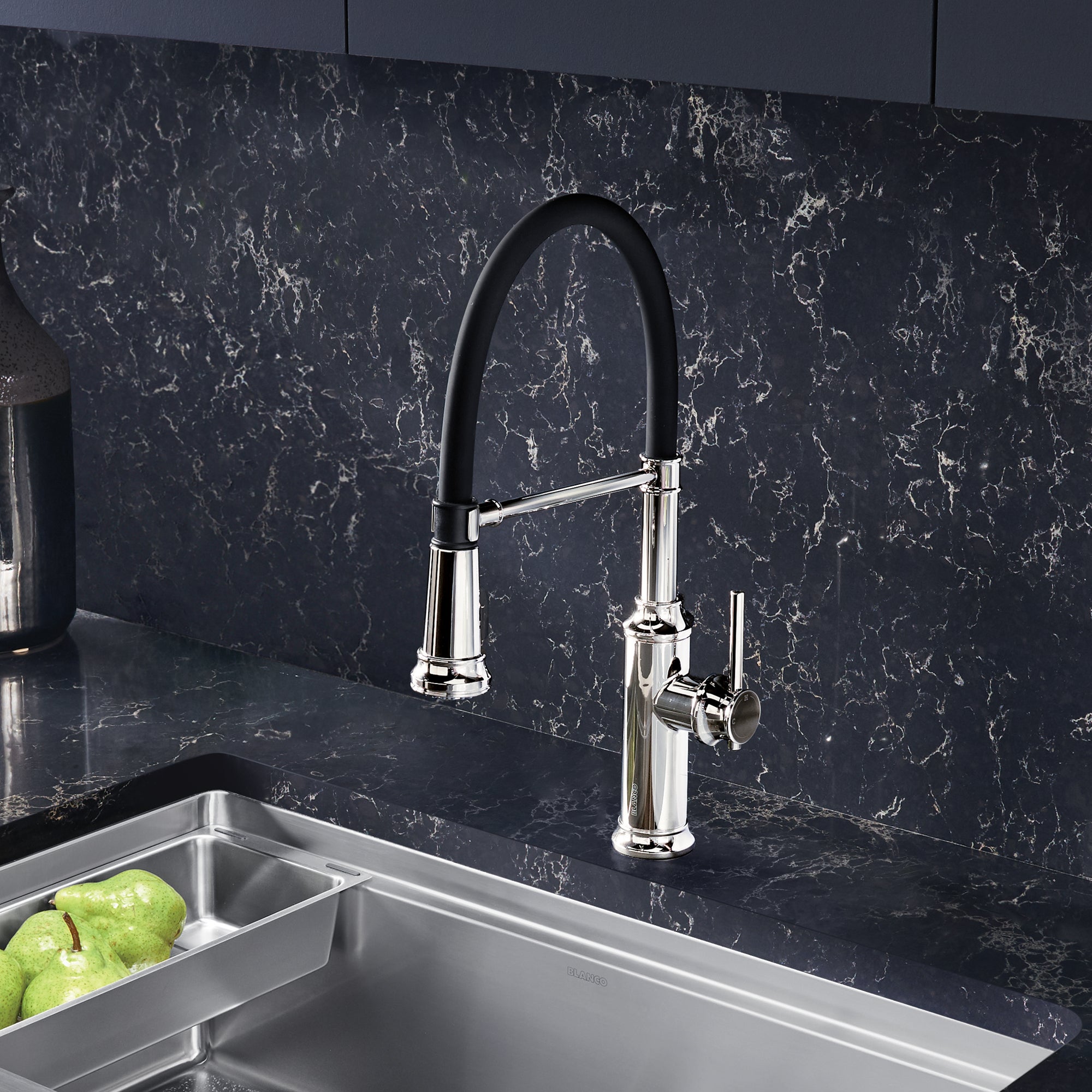 Blanco 442508- EMPRESSA Pull-down Semi-Pro Faucet, Chrome - FaucetExpress.ca