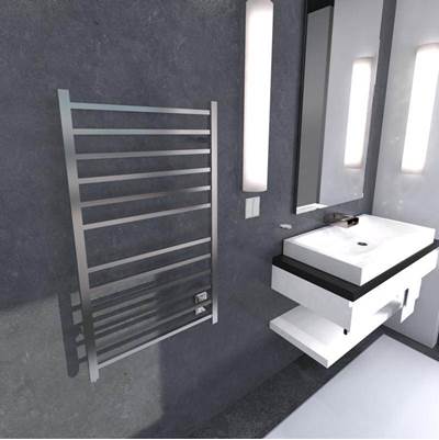 Amba RSWHL-B- Radiant Large Hardwired Square Towel Warmer - FaucetExpress.ca
