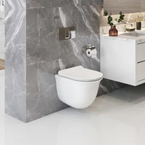 Icera C-5510.01- Lily Wallhung Toilet Bowl Euro EL White - FaucetExpress.ca