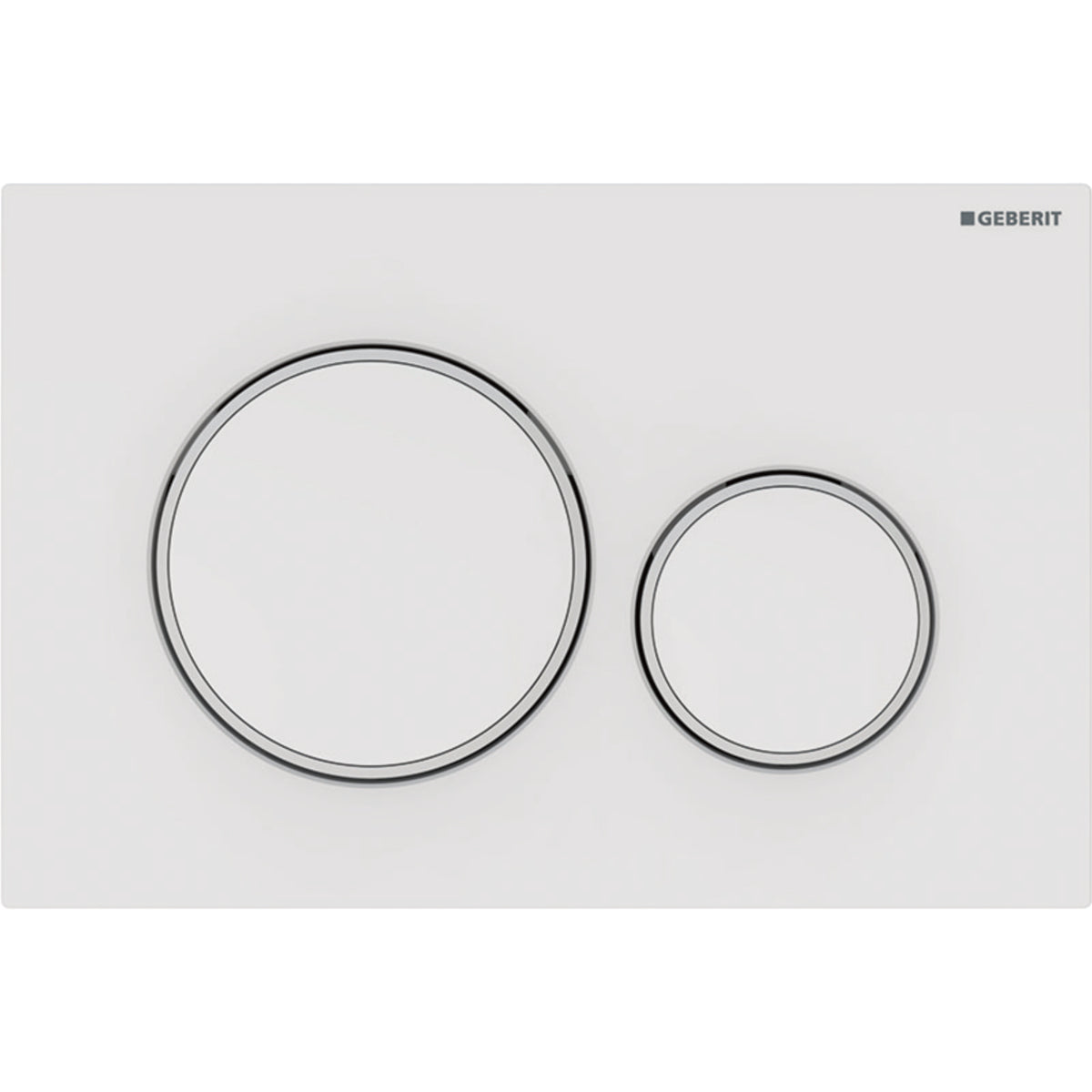 Geberit 115.882.11.1- Geberit actuator plate Sigma20 for dual flush: white, matt white - FaucetExpress.ca