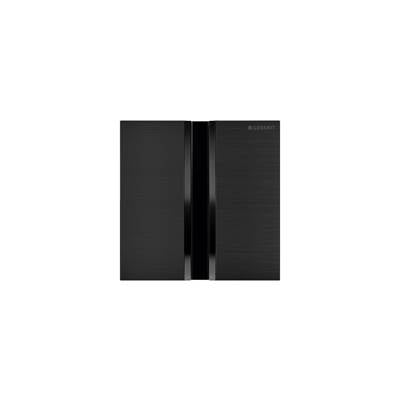 Geberit 116.036.QD.1- Geberit urinal flush control with electronic flush actuation, battery operation, cover plate type 50: black chrome / brushed, easy-to-clean coated - FaucetExpress.ca