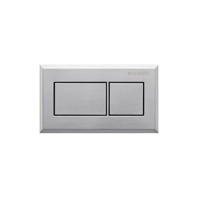 Geberit 116.053.GH.1- Geberit remote flush actuation, square design, pneumatic, for dual flush, for Sigma concealed cistern 8 cm, concealed actuator: chrome-plated, brushed, easy-to-clean coated - FaucetExpress.ca