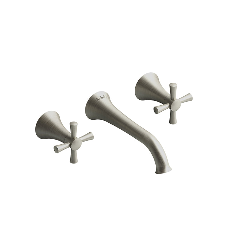 Riobel ED03+BN- 8" wall-mount lavatory faucet | FaucetExpress.ca