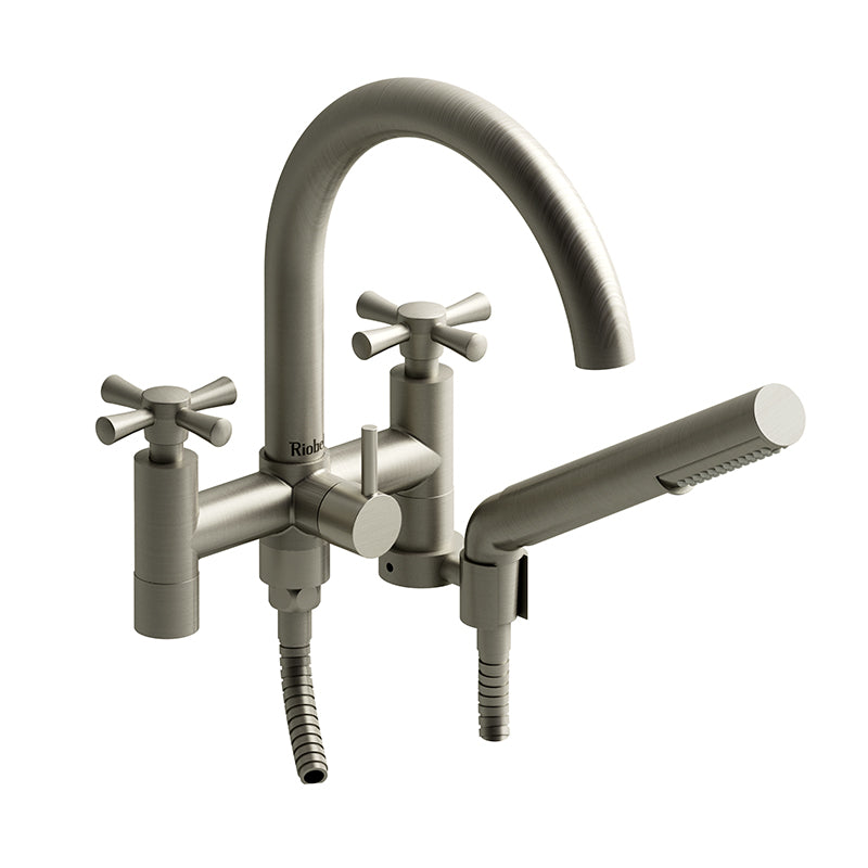Riobel ED06+BN- 6" tub filler with hand shower | FaucetExpress.ca