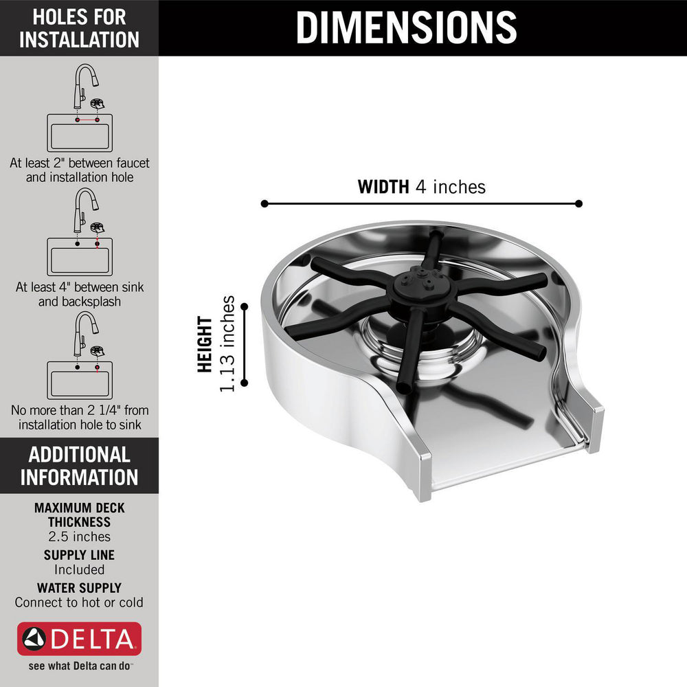 Delta GR250- Metal Glass Rinser