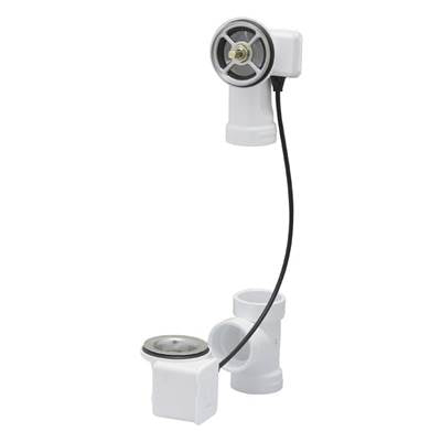 Geberit 151.514.00.1- Geberit bathtub drain with TurnControl handle actuation, rough-in unit 25-29" PVC - FaucetExpress.ca