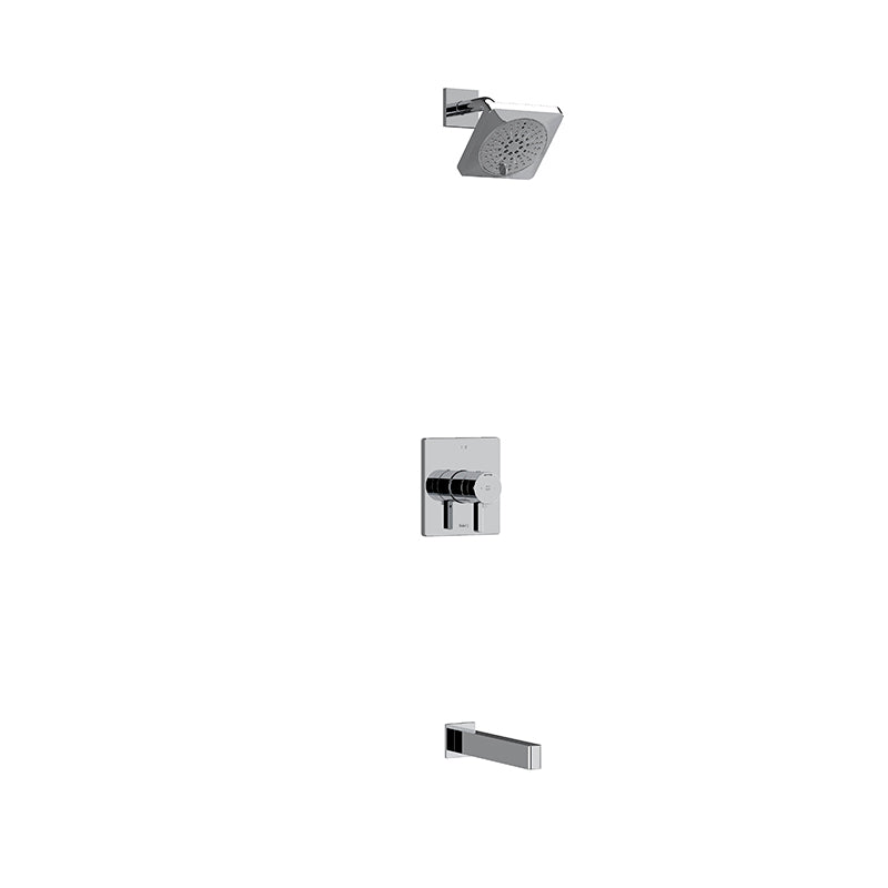 Riobel KIT#4744PXTQC- Type T/P (thermostatic/pressure balance) ½" coaxial 2-way no share with shower head and tub spout | FaucetExpress.ca