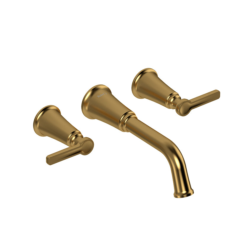 Riobel MMSQ03JBG- 8" wall-mount lavatory faucet | FaucetExpress.ca