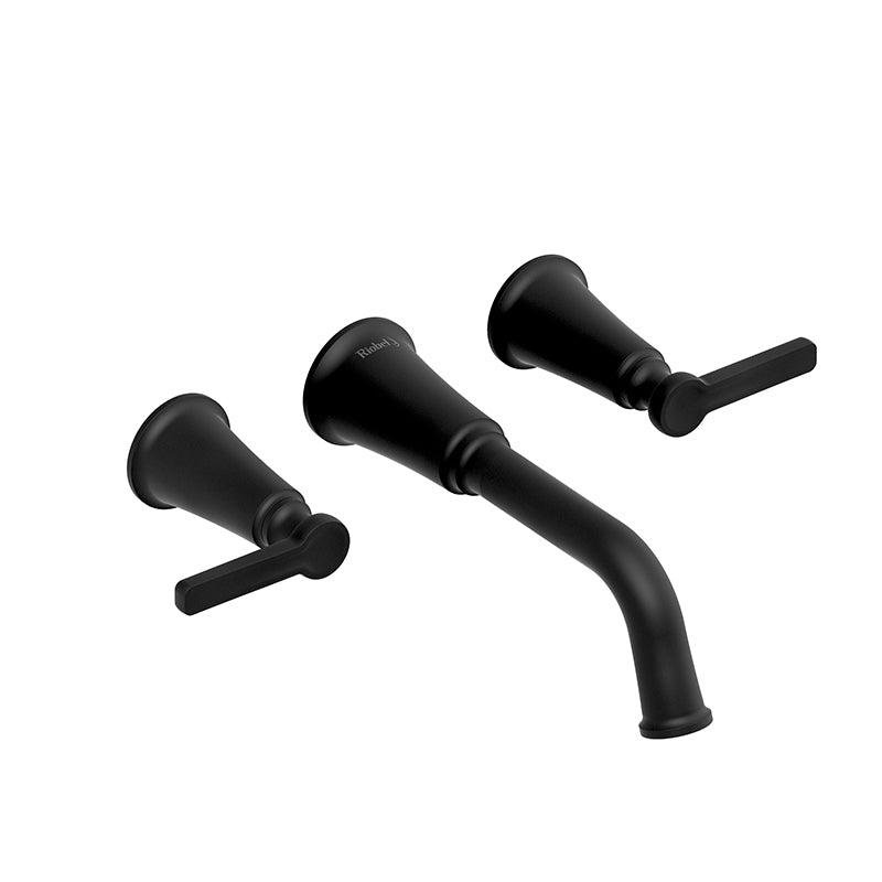 Riobel MMSQ03JBK- 8" wall-mount lavatory faucet | FaucetExpress.ca