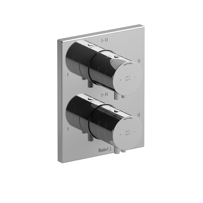 Riobel TPATQ46C- 4-way Type T/P (thermostatic/pressure balance) coaxial valve trim | FaucetExpress.ca