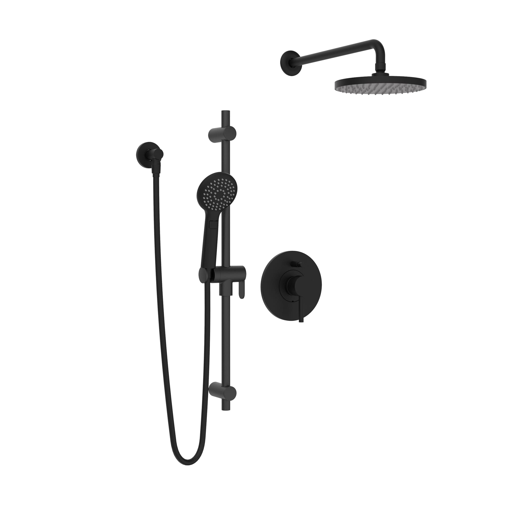 Bélanger KIT-SOU130VTMB- Source Pb Diverter Shower Faucet Trim Kit W/Hand Shower & Wm Rain Shower Head *Valve Required