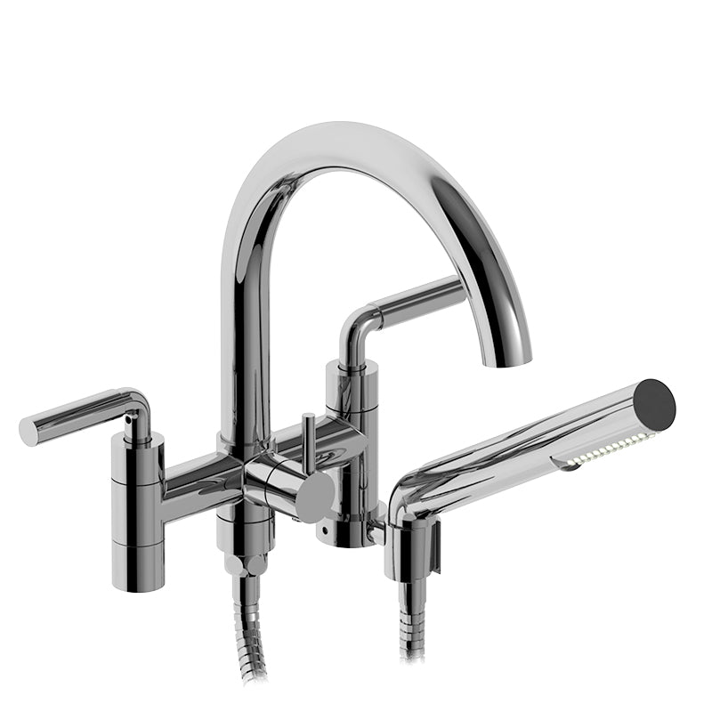 Riobel RU06LBN- 6" tub filler with hand shower | FaucetExpress.ca