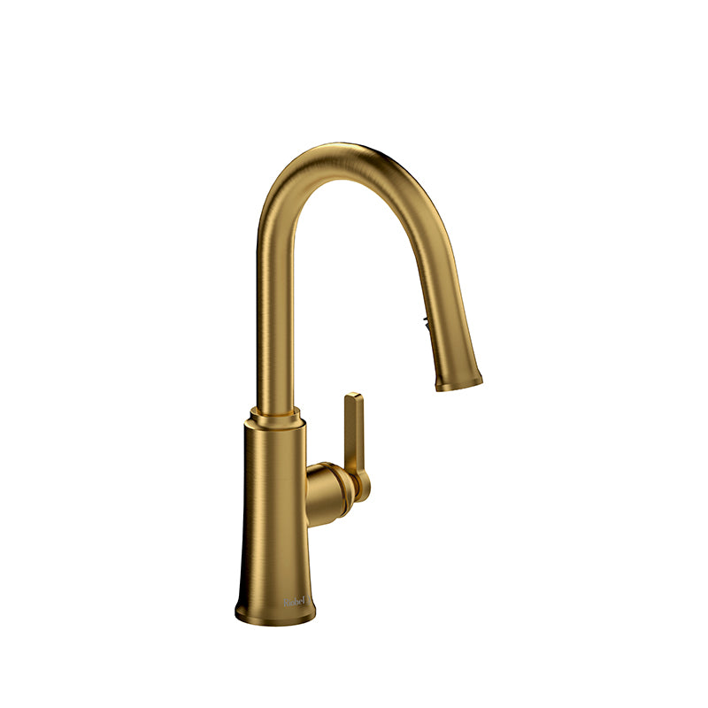 Riobel TTRD101BG- Trattoria kitchen faucet with spray | FaucetExpress.ca