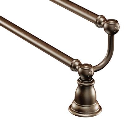 Moen YB5422ORB Kingsley Oil Rubbed Bronze 24 Double Towel Bar FaucetExpress