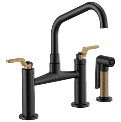 Brizo 62564LF-BLGL- Angled Spout Bridge, Industrial Handle | FaucetExpress.ca