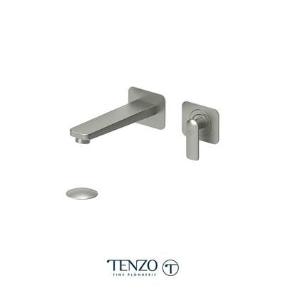 Tenzo DE14-W-BN - Wall Mount Lavatory Faucet Delano Brushed Nickel With (W/O Overflow)