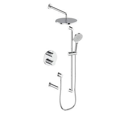 Vogt TM.OR.320.320.CC- Worgl Trim for 3-Way Thermostatic Shower Set with 10' Rainhead Chrome
