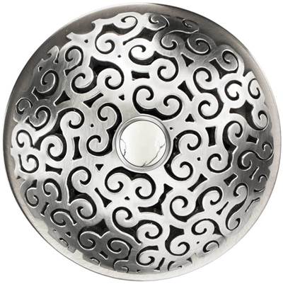 Linkasink D016 - Swirl Grid Strainer with White Stone Screw