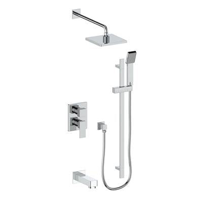 Vogt SET.AP.310.318.CC- Kapfenberg 3-Way Pressure Balanced Shower Set - 8' Ceiling Arm Chrome